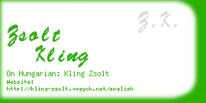 zsolt kling business card